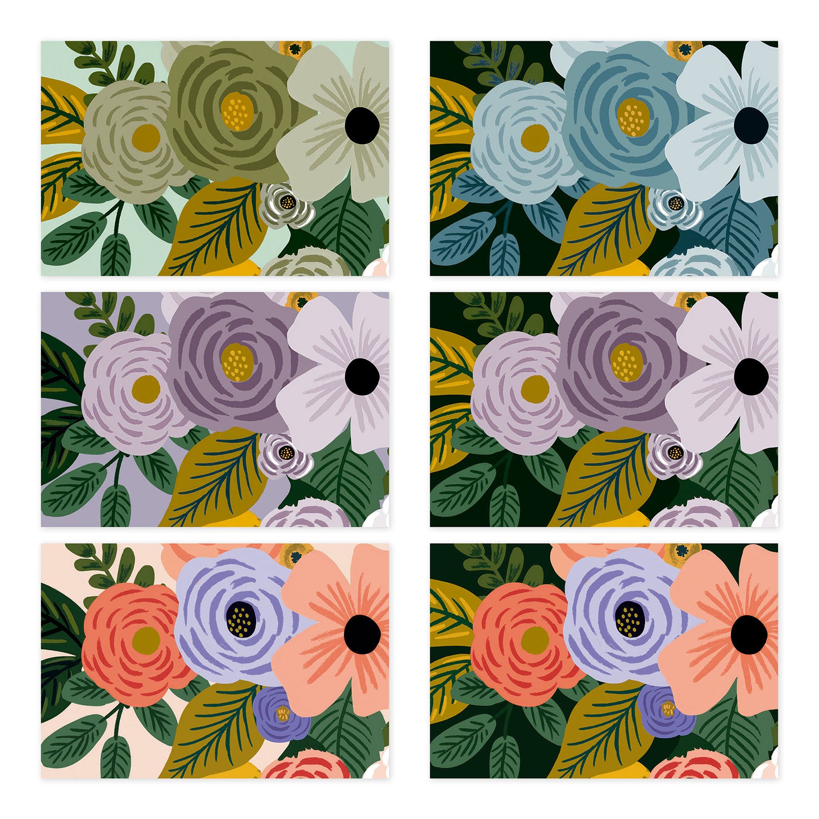 Cabbrix 2025-2026 Desk Calendar, Colorful Flowers, Black