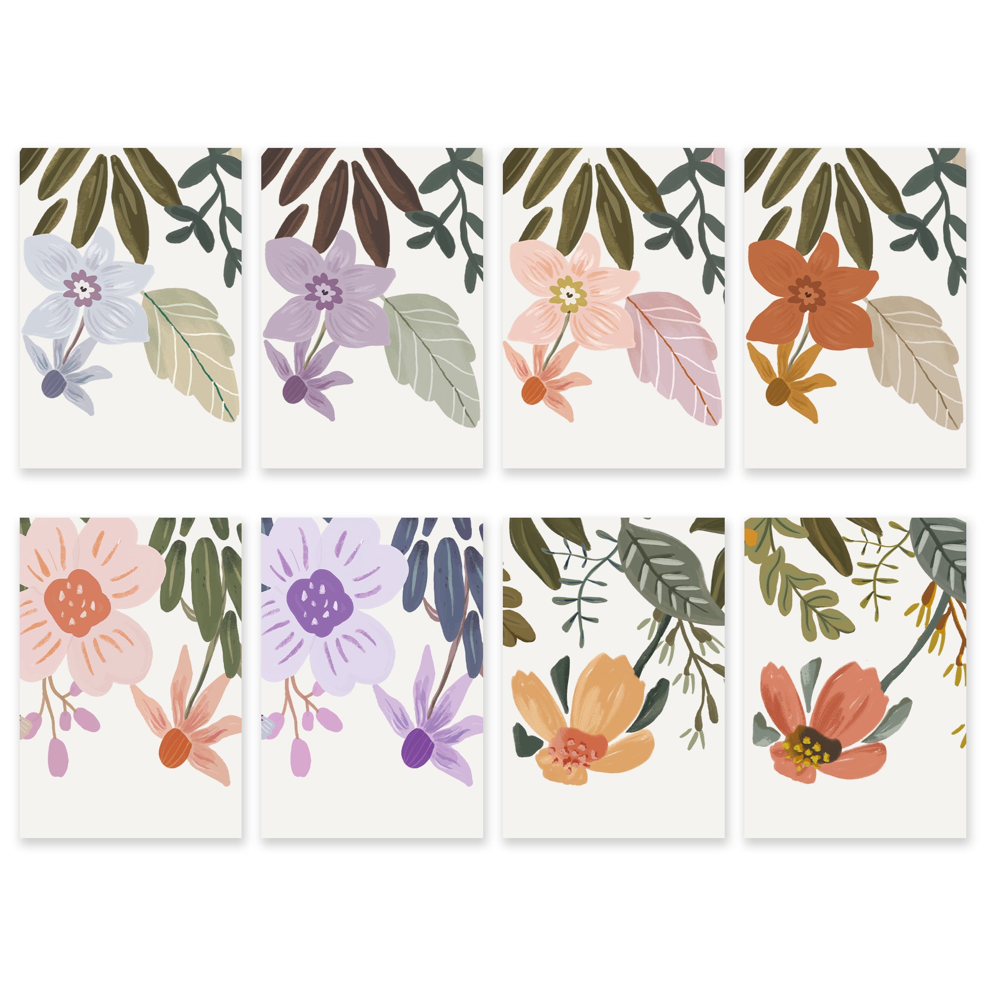 Cabbrix 2025-2026 Desk Calendar, Floral Elements, Green