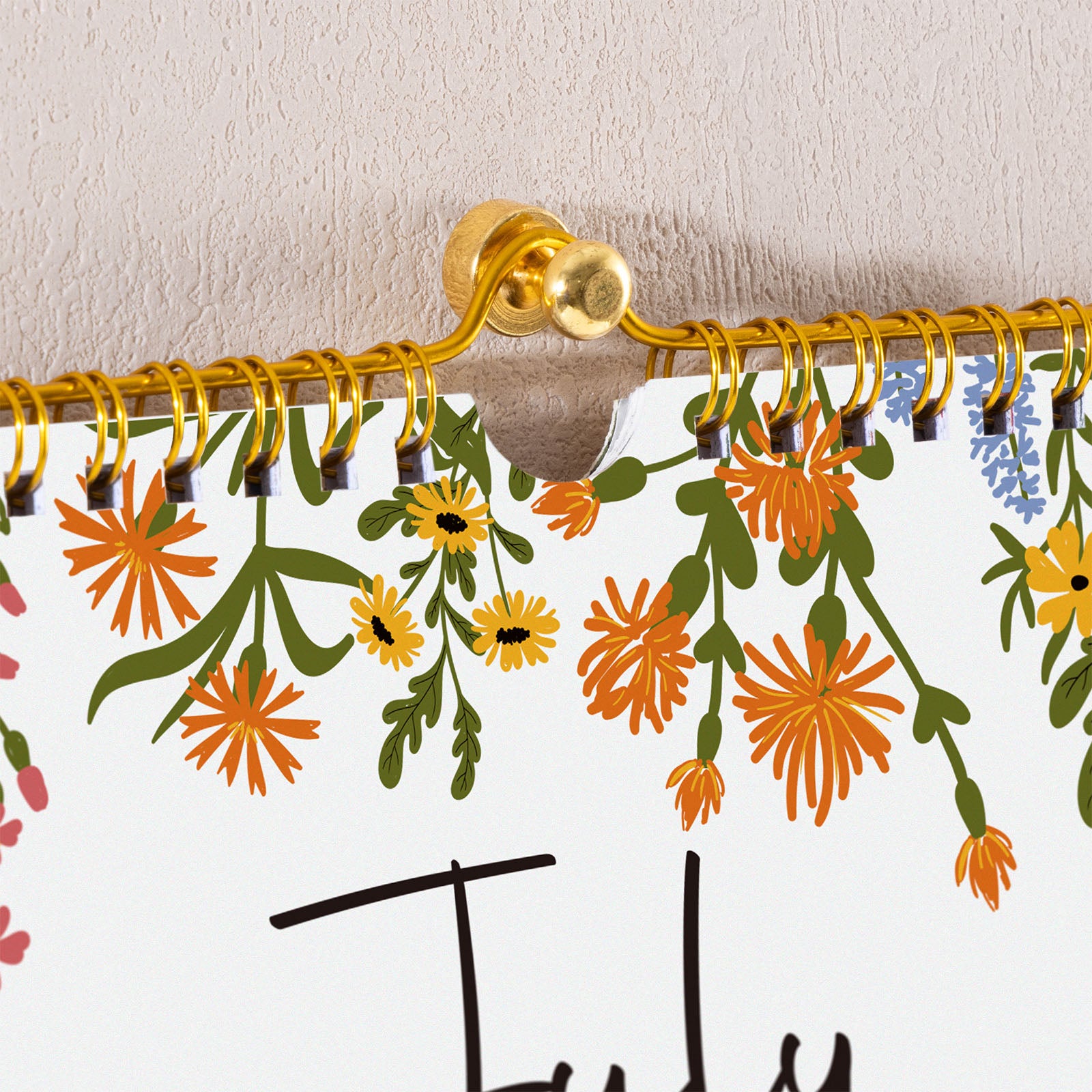 Cabbrix 2025-2026 Wall Calendar, Wirebound, Floral Elements