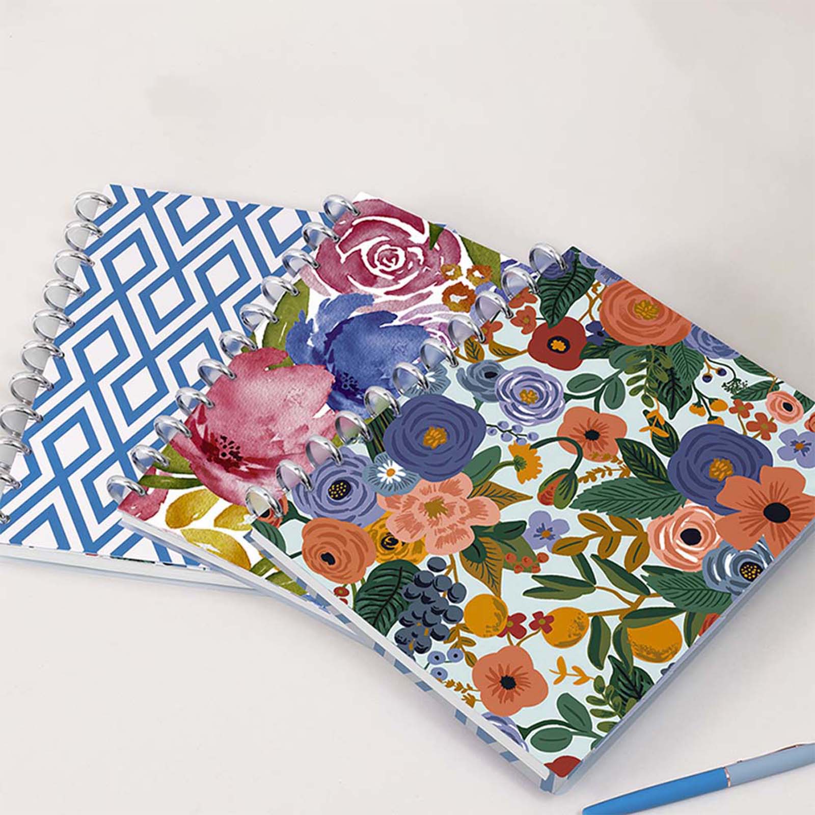 Cabbrix®, 2024-2025 Weekly Planner, Academic Planner, 8.5"L×11"W, Premium Disc Bound, Geometric Style