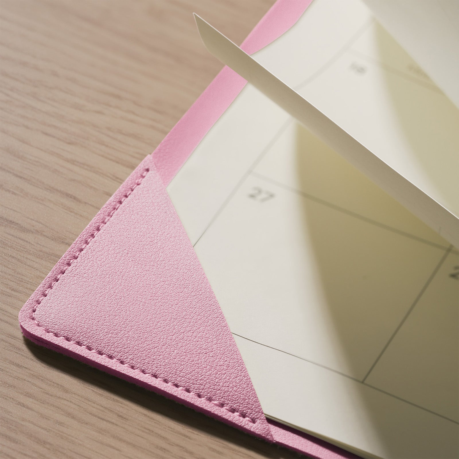 Cabbrix 2025-2026 Desk Calendar, Plant Elements, Pink