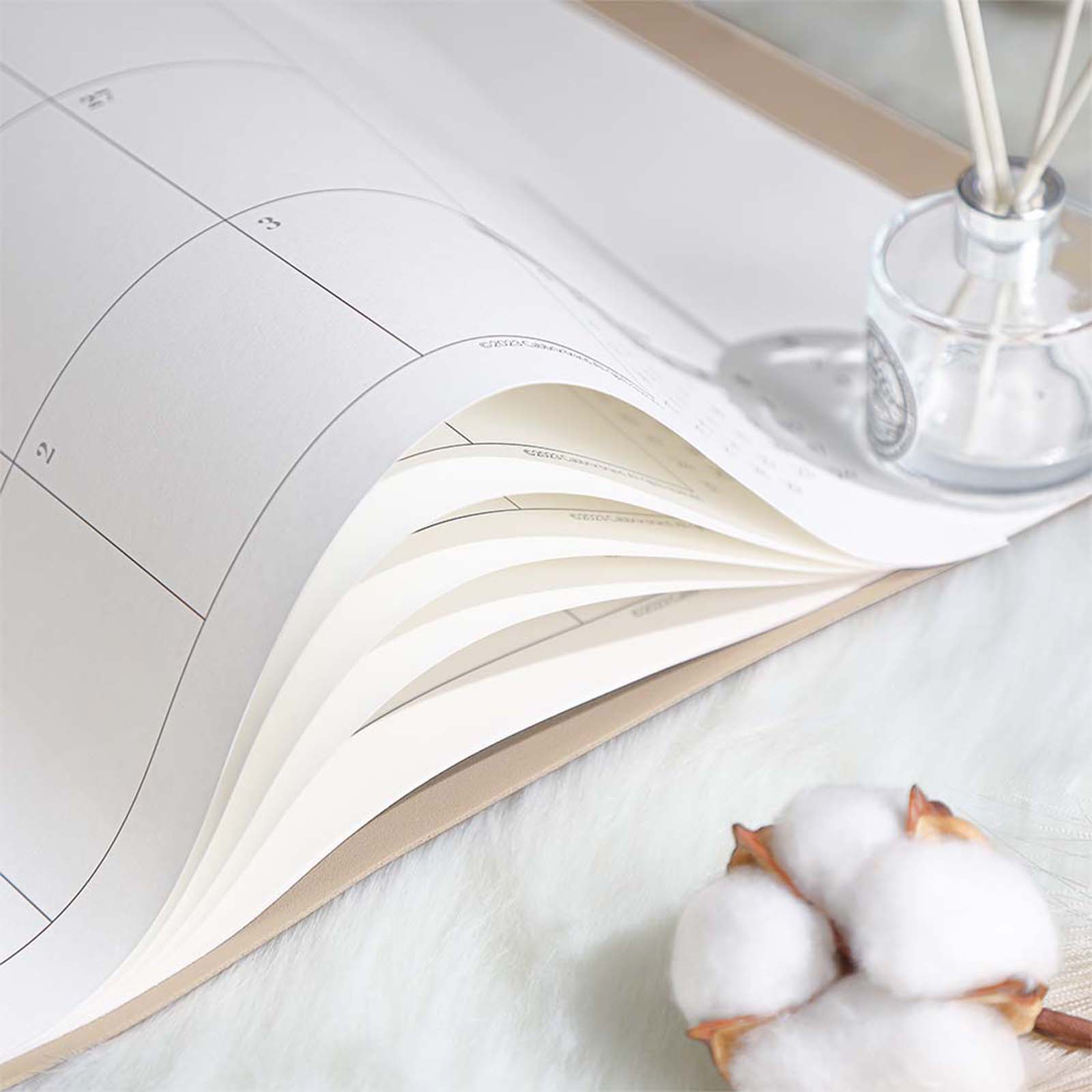 Cabbrix_Jul_2024-Dec_2025_Desk_Calendar_Large_21_Lx16.5_W_Simplicity_Style_Apricot