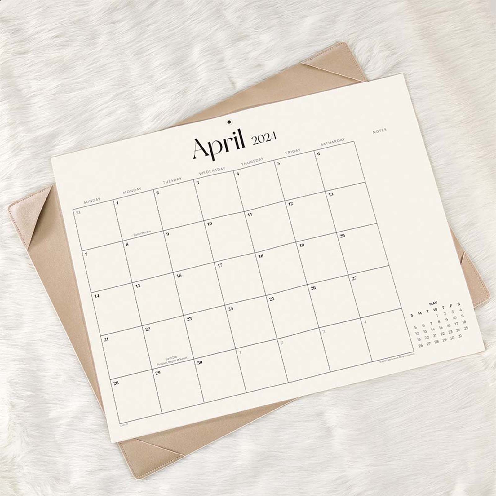 Cabbrix_Jul_2024-Dec_2025_Desk_Calendar_Large_21_Lx16.5_W_Simplicity_Style_Apricot