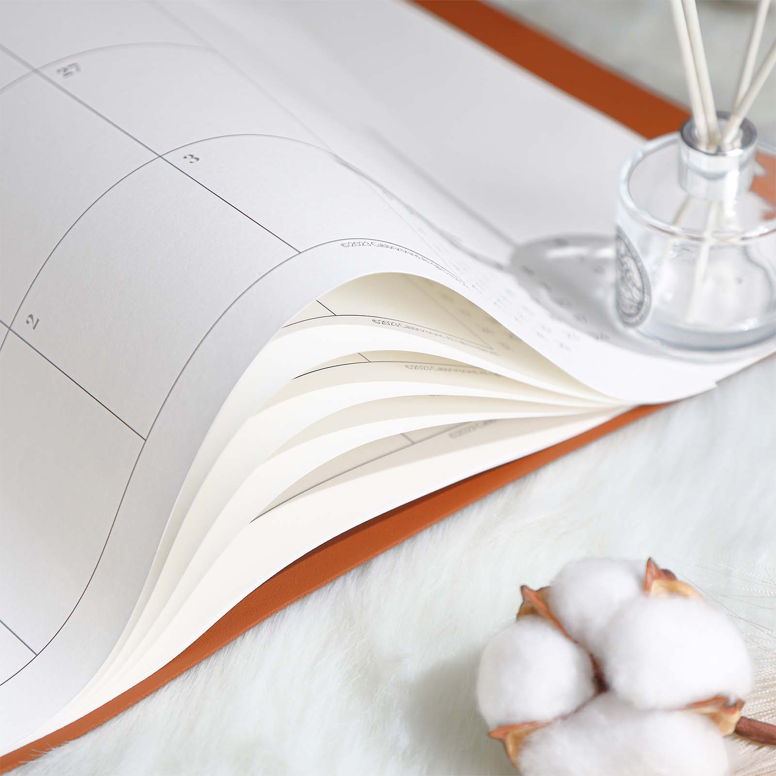 Cabbrix_Jul_2024-Dec_2025_Desk_Calendar_Large_21_Lx16.5_W_Simplicity_Style_Orange