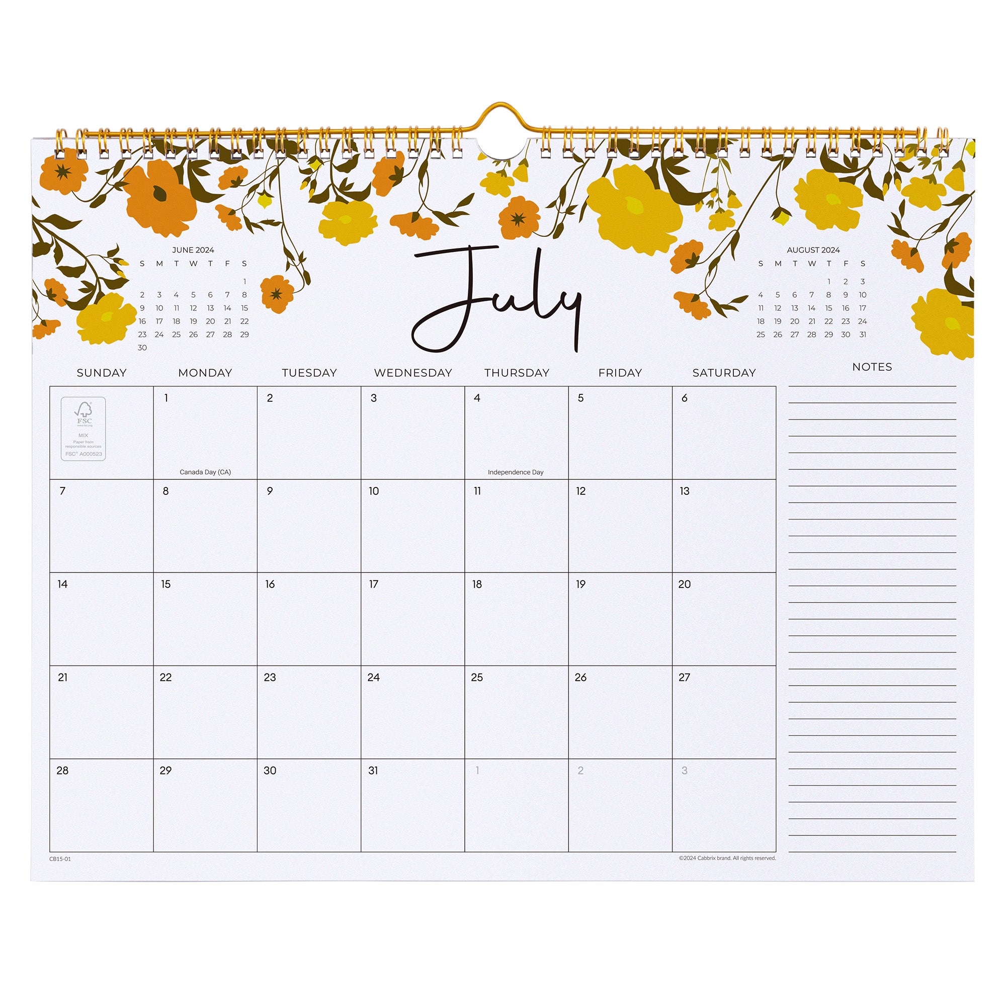 Aug 2024-Dec 2025 Wall Calendar