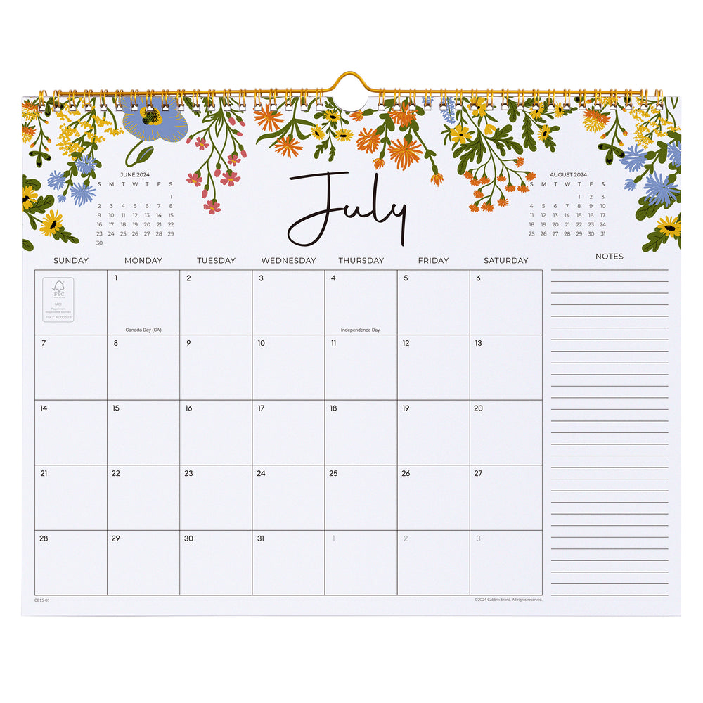 Cabbrix 2024-2025 Wall Calendar-Jul 2024-Dec 2025, 15