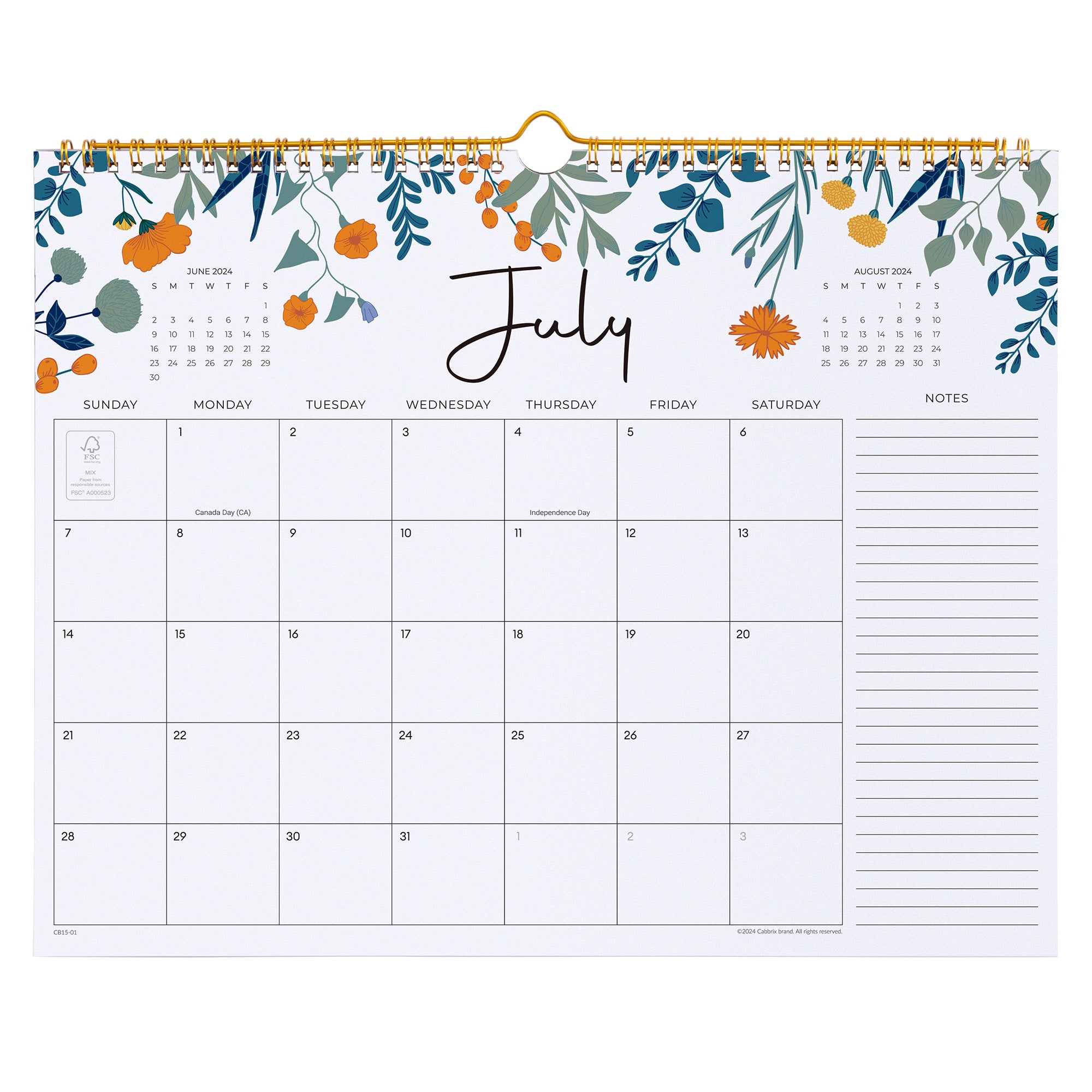 Aug 2024-Dec 2025 Wall Calendar