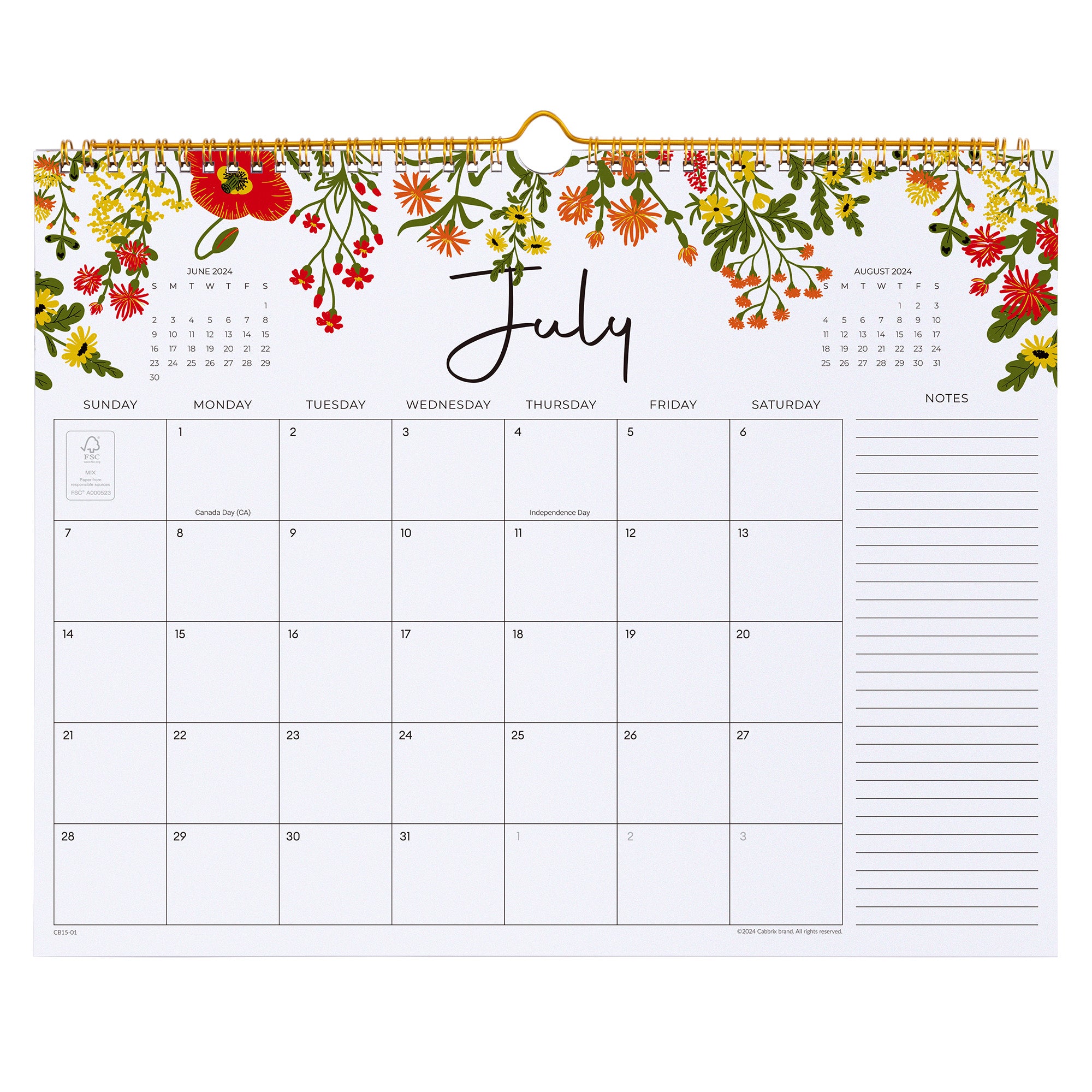 Aug 2024-Dec 2025 Wall Calendar