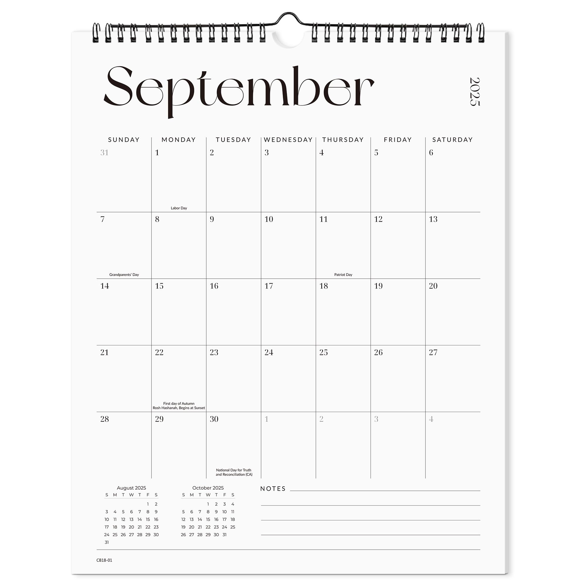 Calendar page for September 2023 with a white background