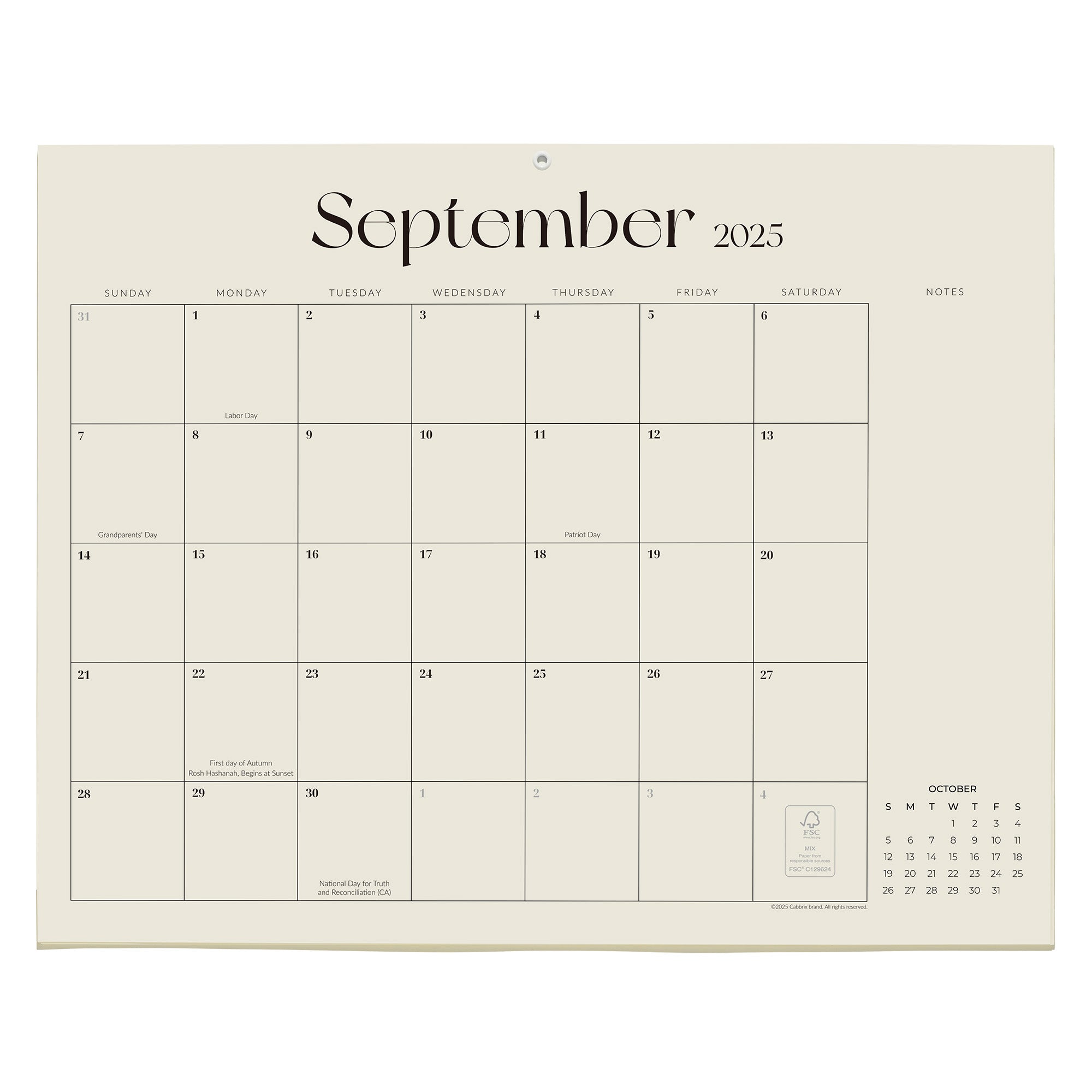 Cabbrix 2025-2026 Desk Calendar Refills, Simplified Style