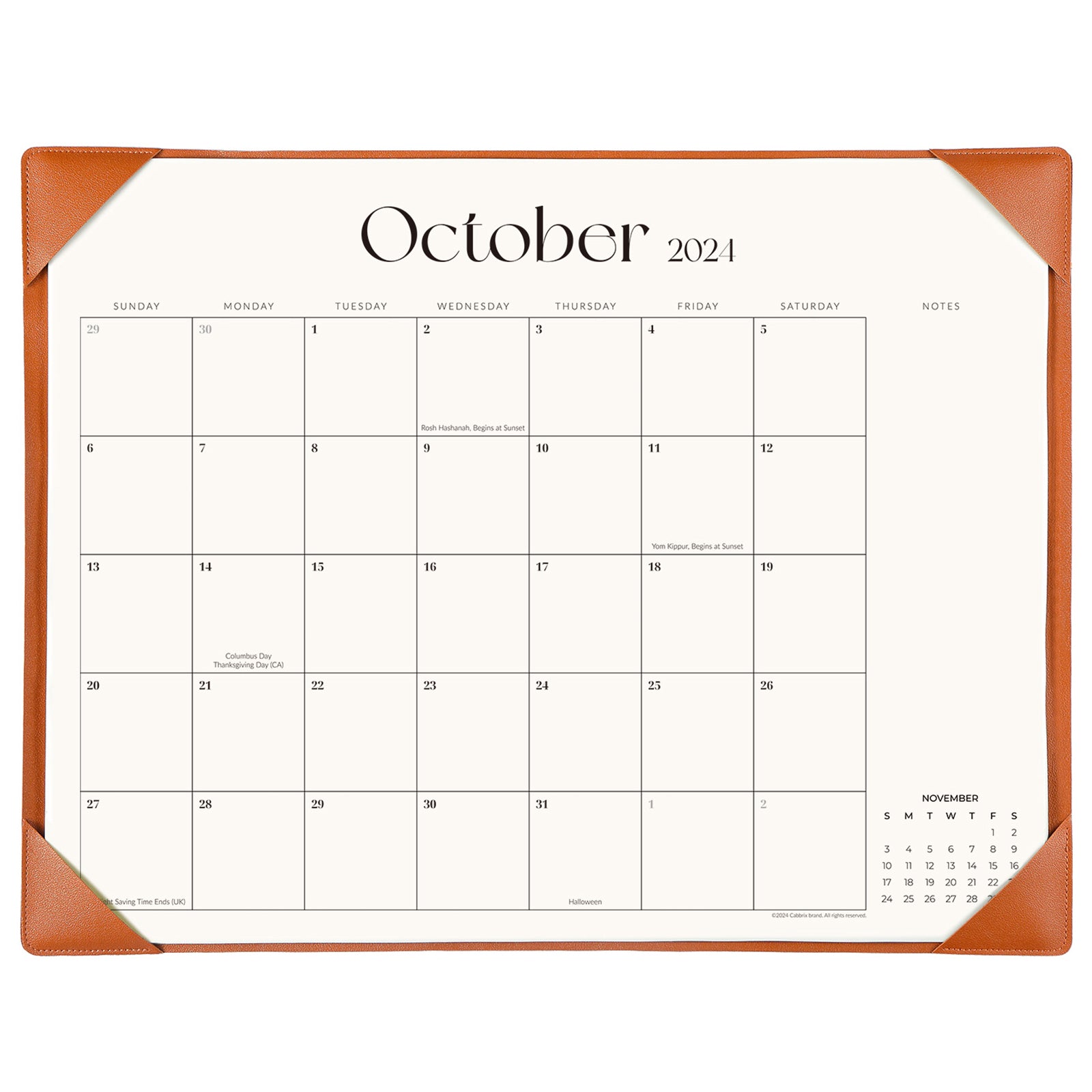 Cabbrix_2024-2025_Desk_Calendar_Simplicity_Style_Brown