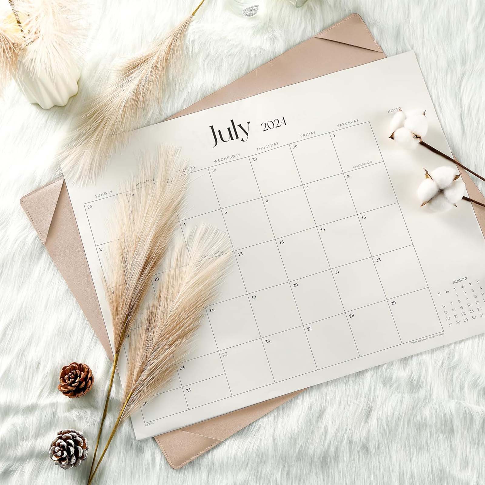 Cabbrix_Jul_2024-Dec_2025_Desk_Calendar_Large_21_Lx16.5_W_Simplicity_Style_Apricot