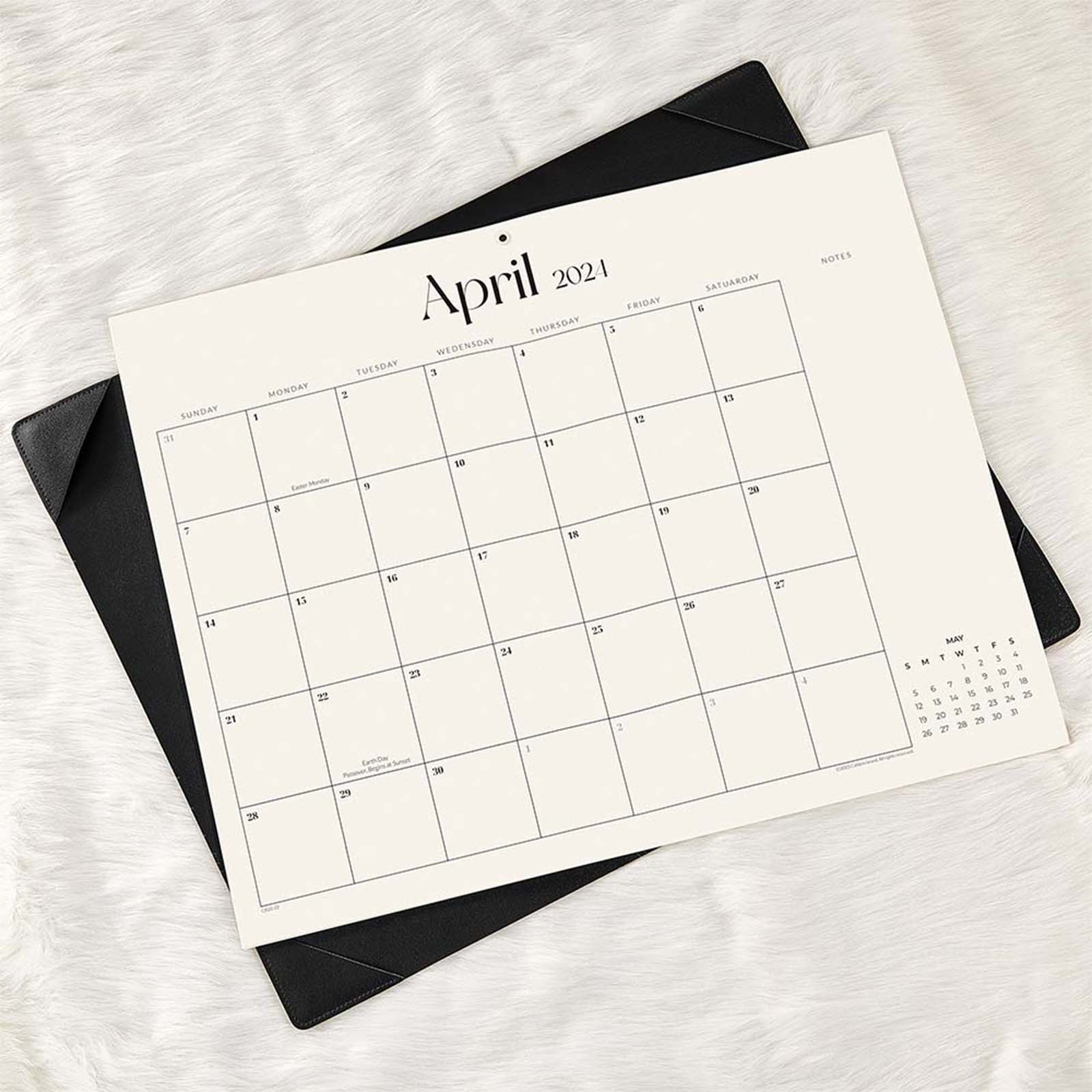 Cabbrix_Jul_2024-Dec_2025_Desk_Calendar_Large_21_Lx16.5_W_Simplicity_Style_Black