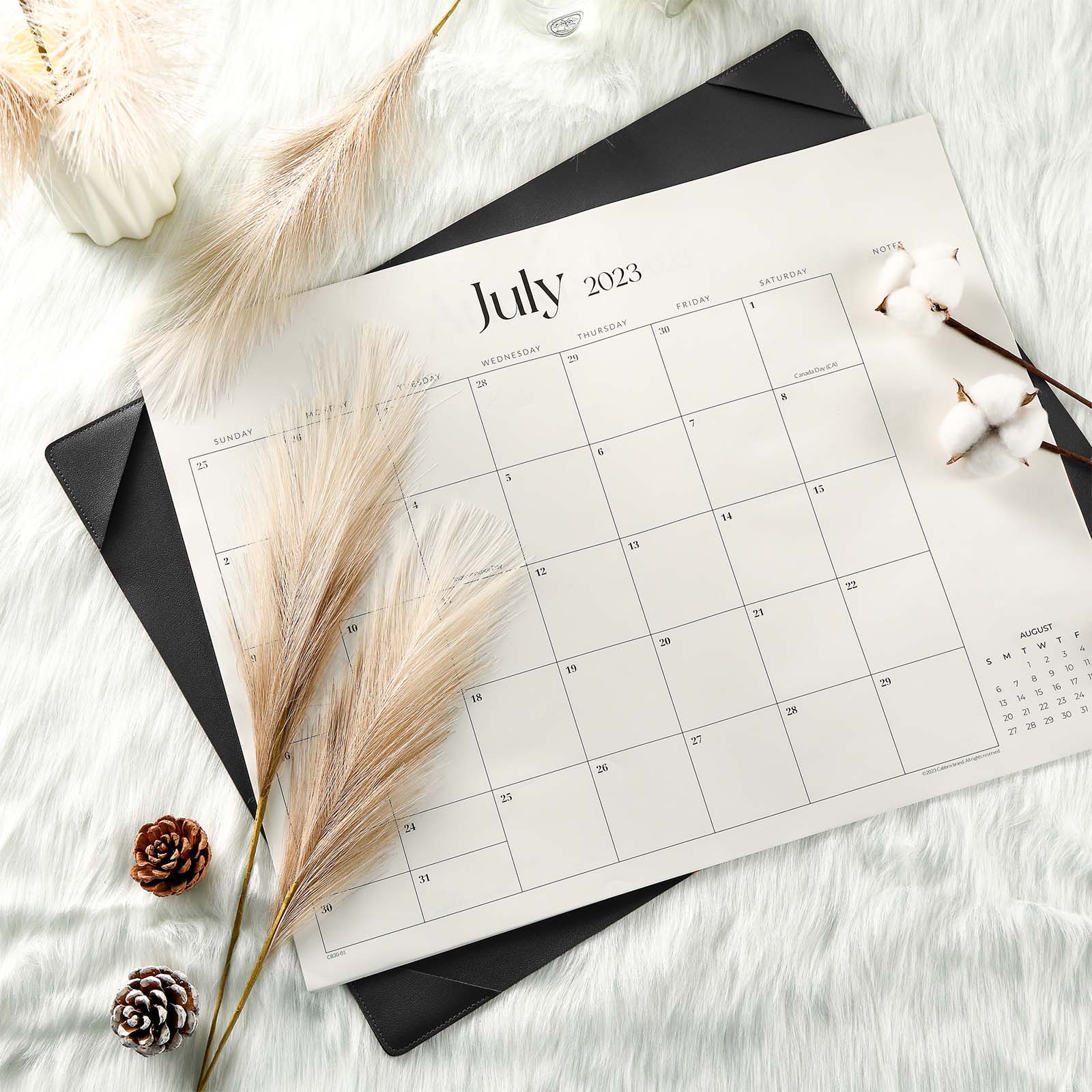 Cabbrix_Jul_2024-Dec_2025_Desk_Calendar_Large_21_Lx16.5_W_Simplicity_Style_Black