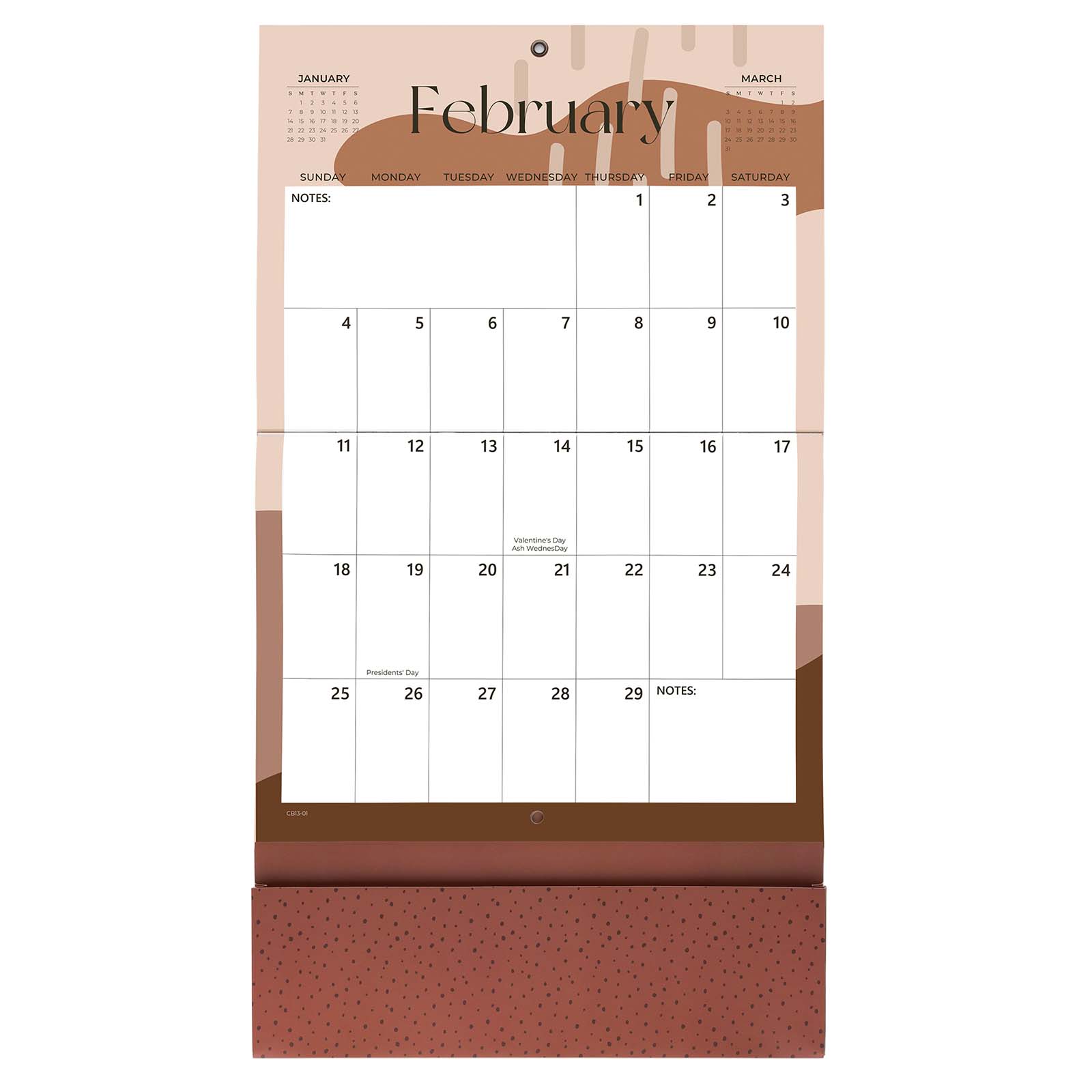 Cabbrix®, Jul 2024-Jun 2025 Wall Calendar With Pocket, 25.5"L×14.2"W, Boho Style