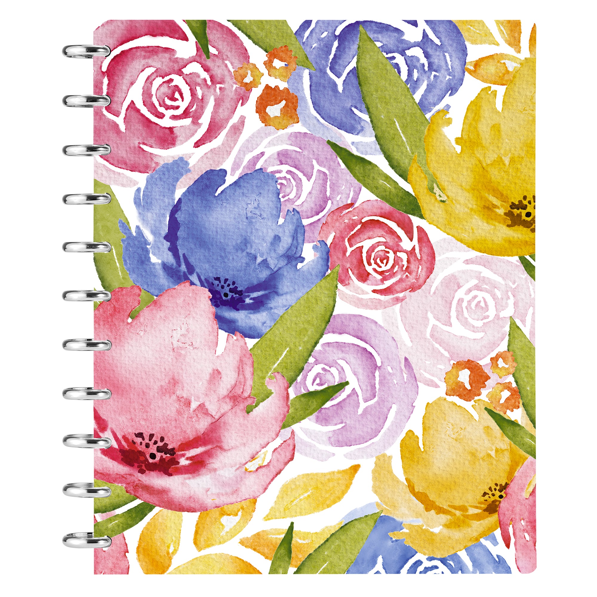 2024-2025 Disc-Bound Weekly Planner 8.5"x11", ‎Watercolor Flower